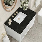 Myrrin 36" Vanity, Bright White, w/ 3 CM Phantome Eclos Top