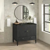 Myrrin 36" Vanity, Carbon Oak, w/ 3 CM Phantome Eclos Top
