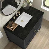 Myrrin 36" Vanity, Carbon Oak, w/ 3 CM Phantome Eclos Top