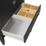 Myrrin 36" Vanity, Carbon Oak, w/ 3 CM Siberian Silestone Top