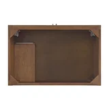 Myrrin 36" Vanity, Mid Century Walnut w/ 3 CM Eternal Jasmine Pearl Silestone Top