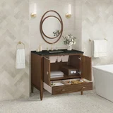 Myrrin 36" Vanity, Mid Century Walnut, w/ 3 CM Phantome Eclos Top
