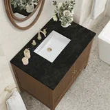 Myrrin 36" Vanity, Mid Century Walnut, w/ 3 CM Phantome Eclos Top