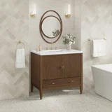 Myrrin 36" Vanity, Mid Century Walnut
