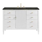 Myrrin 48" Single Vanity, Bright White, w/ 3 CM Phantome Eclos Top