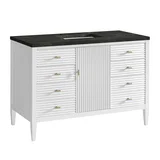 Myrrin 48" Single Vanity, Bright White, w/ 3 CM Phantome Eclos Top