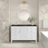 Myrrin 48" Single Vanity, Bright White, w/ 3 CM Phantome Eclos Top