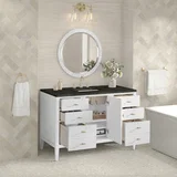 Myrrin 48" Single Vanity, Bright White, w/ 3 CM Phantome Eclos Top
