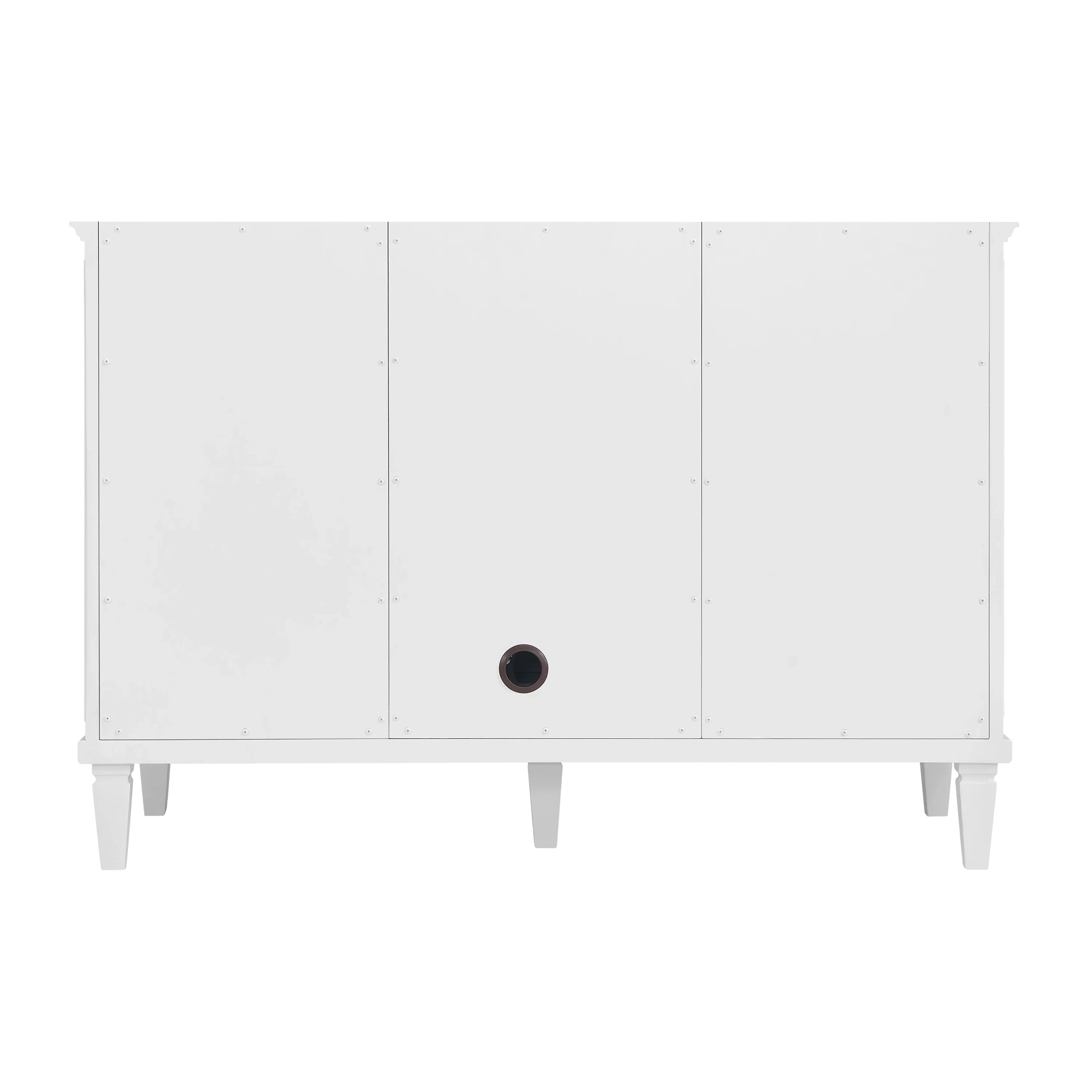 Myrrin 48" Single Vanity, Bright White w/ 3 CM Victorian Silver Silestone Top