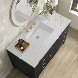Myrrin 48" Single Vanity, Carbon Oak w/ 3 CM Ethereal Noctis Silestone Top
