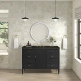 Myrrin 48" Single Vanity, Carbon Oak, w/ 3 CM Phantome Eclos Top