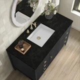 Myrrin 48" Single Vanity, Carbon Oak, w/ 3 CM Phantome Eclos Top