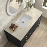 Myrrin 48" Single Vanity, Carbon Oak, w/ 3 CM Tajnar Eclos Top