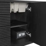 Myrrin 48" Single Vanity, Carbon Oak w/ 3 CM Victorian Silver Silestone Top