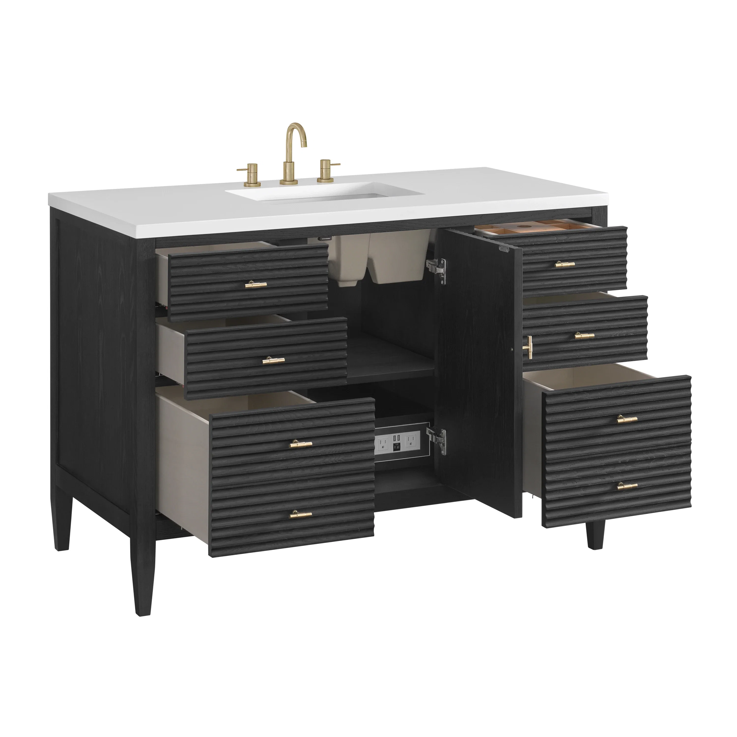 Myrrin 48" Single Vanity, Carbon Oak