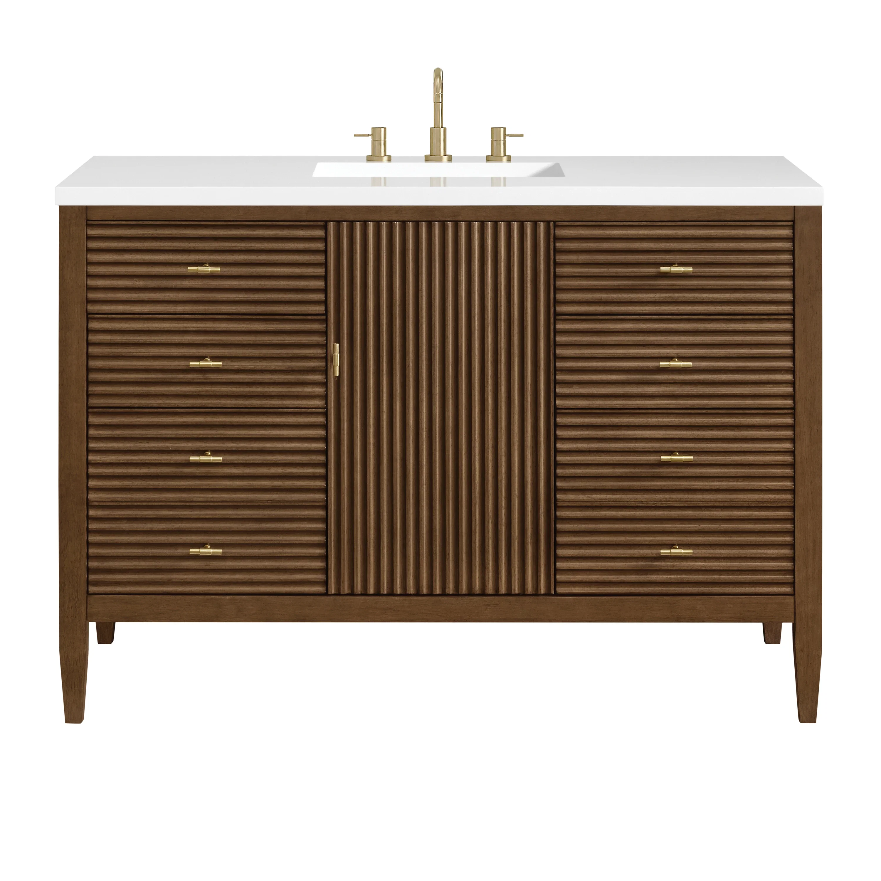 Myrrin 48" Single Vanity, Mid Century Walnut