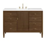Myrrin 48" Single Vanity, Mid Century Walnut