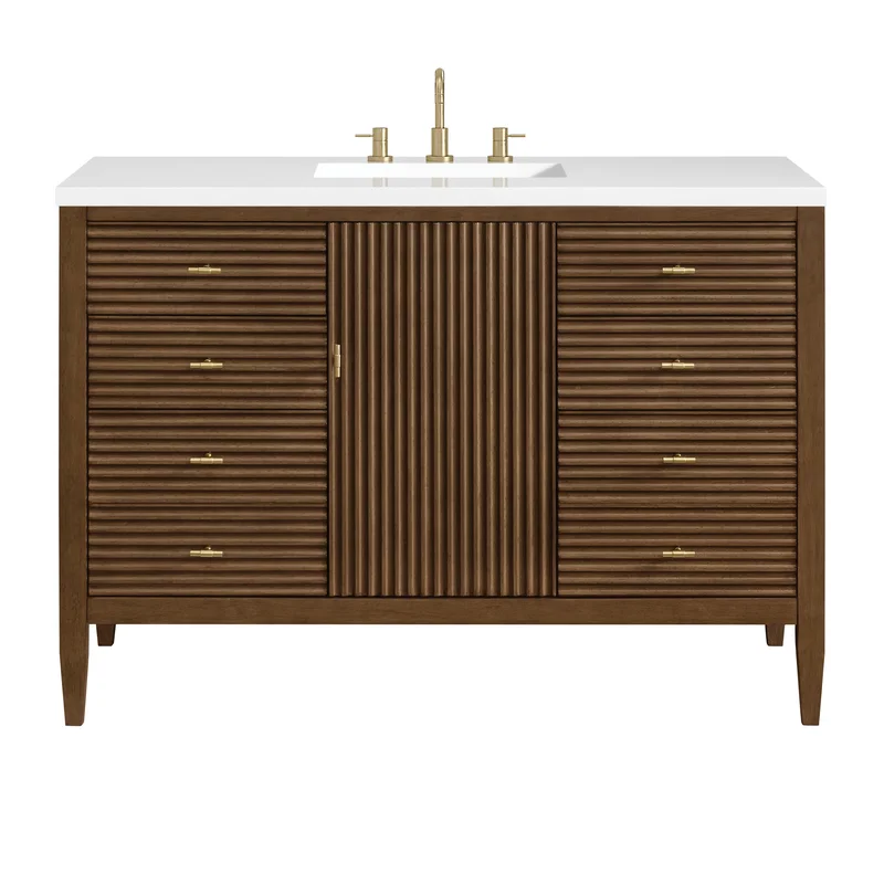 Myrrin 48" Single Vanity, Mid Century Walnut