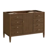 Myrrin 48" Single Vanity, Mid Century Walnut w/ 3 CM Lime Delight Silestone Top