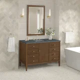 Myrrin 48" Single Vanity, Mid Century Walnut w/ 3 CM Parisien Bleu Silestone Top