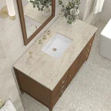 Myrrin 48" Single Vanity, Mid Century Walnut, w/ 3 CM Tajnar Eclos Top