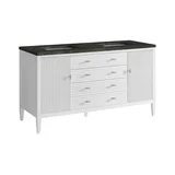 Myrrin 60" Double Vanity, Bright White, w/ 3 CM Phantome Eclos Top