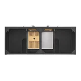 Myrrin 60" Double Vanity, Carbon Oak, w/ 3 CM Phantome Eclos Top