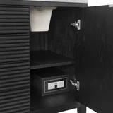 Myrrin 60" Double Vanity, Carbon Oak w/ 3 CM Parisien Bleu Silestone Top w/FreePower Wireless Charger