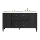 Myrrin 60" Double Vanity, Carbon Oak