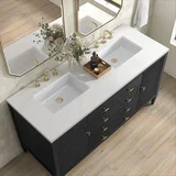 Myrrin 60" Double Vanity, Carbon Oak