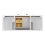 Myrrin 60" Double Vanity, Bright White