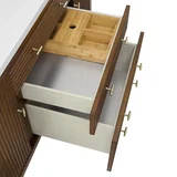 Myrrin 60" Double Vanity, Mid Century Walnut, w/ 3 CM Phantome Eclos Top