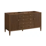 Myrrin 60" Double Vanity, Mid Century Walnut, w/ 3 CM Phantome Eclos Top