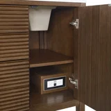 Myrrin 60" Double Vanity, Mid Century Walnut w/ 3 CM Eternal Jasmine Pearl Silestone Top w/FreePower Wireless Charger