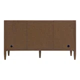 Myrrin 60" Double Vanity, Mid Century Walnut w/ 3 CM Parisien Bleu Silestone Top w/FreePower Wireless Charger