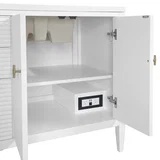 Myrrin 72" Double Vanity, Bright White w/ 3 CM Carrara White Marble Top