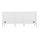 Myrrin 72" Double Vanity, Bright White w/ 3 CM Carrara White Marble Top