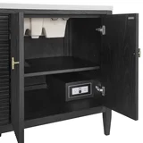 Myrrin 72" Vanity, Carbon Oak w/ Single Hole 3 CM White Zeus Silestone Top & Backsplash