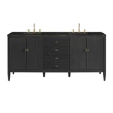 Myrrin 72" Vanity, Carbon Oak, w/ 3 CM Phantome Eclos Top