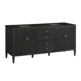 Myrrin 72" Vanity, Carbon Oak, w/ 3 CM Phantome Eclos Top