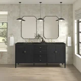 Myrrin 72" Vanity, Carbon Oak, w/ 3 CM Phantome Eclos Top