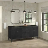 Myrrin 72" Vanity, Carbon Oak, w/ 3 CM Phantome Eclos Top
