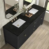 Myrrin 72" Vanity, Carbon Oak, w/ 3 CM Phantome Eclos Top