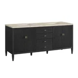 Myrrin 72" Vanity, Carbon Oak, w/ 3 CM Tajnar Eclos Top