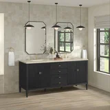 Myrrin 72" Vanity, Carbon Oak, w/ 3 CM Tajnar Eclos Top