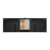 Myrrin 72" Double Vanity, Carbon Oak w/ 3 CM Parisien Bleu Silestone Top w/FreePower Wireless Charger