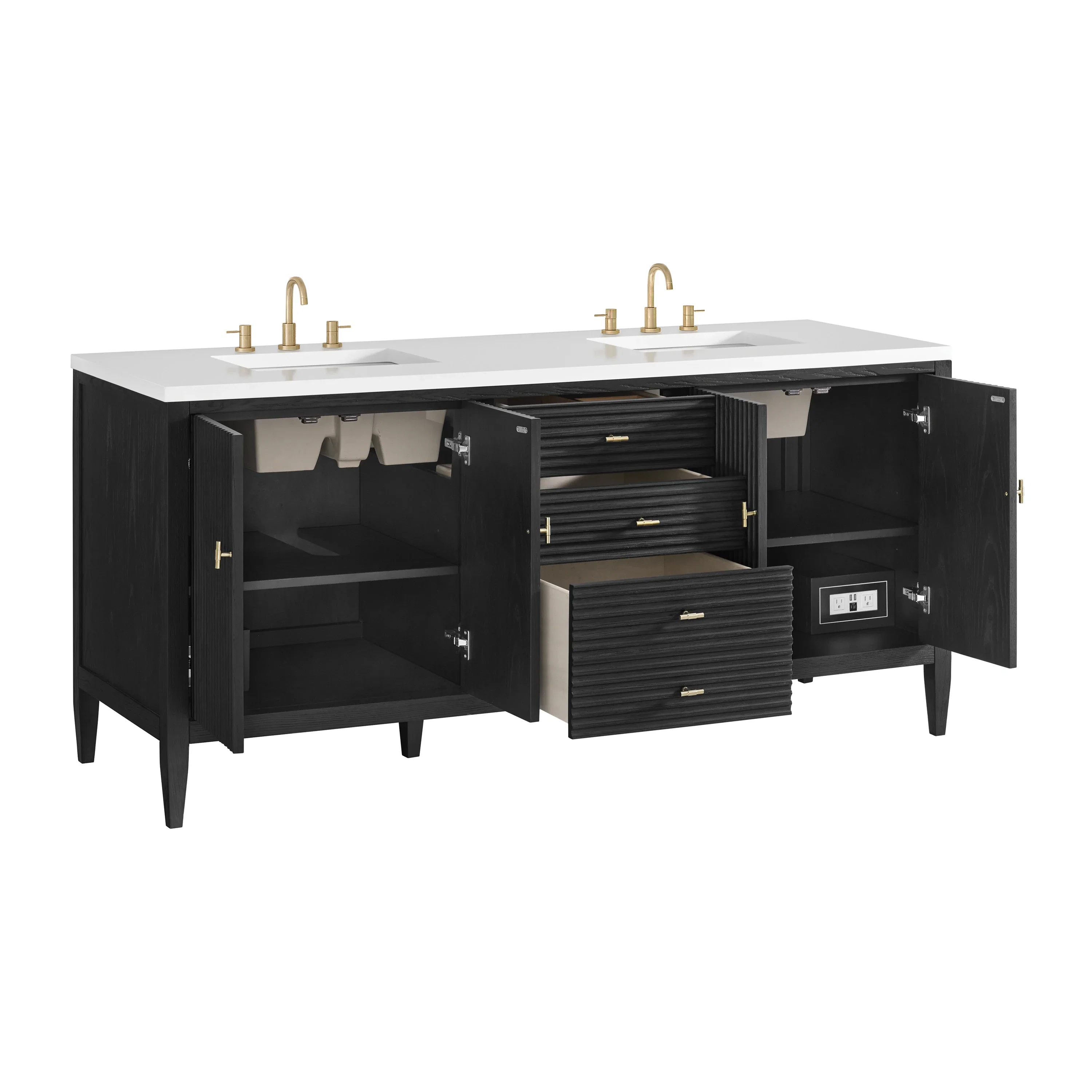 Myrrin 72" Vanity, Carbon Oak