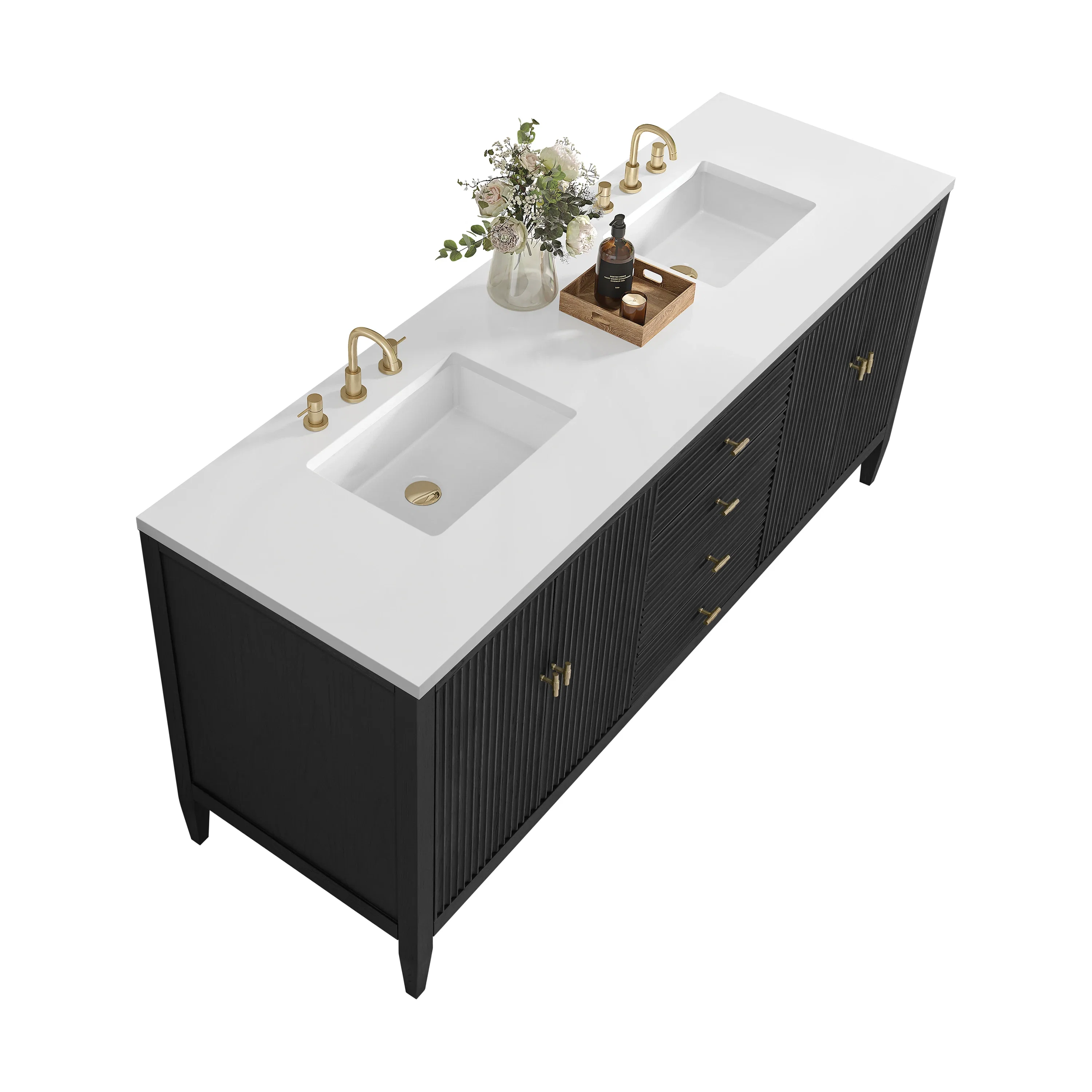 Myrrin 72" Vanity, Carbon Oak