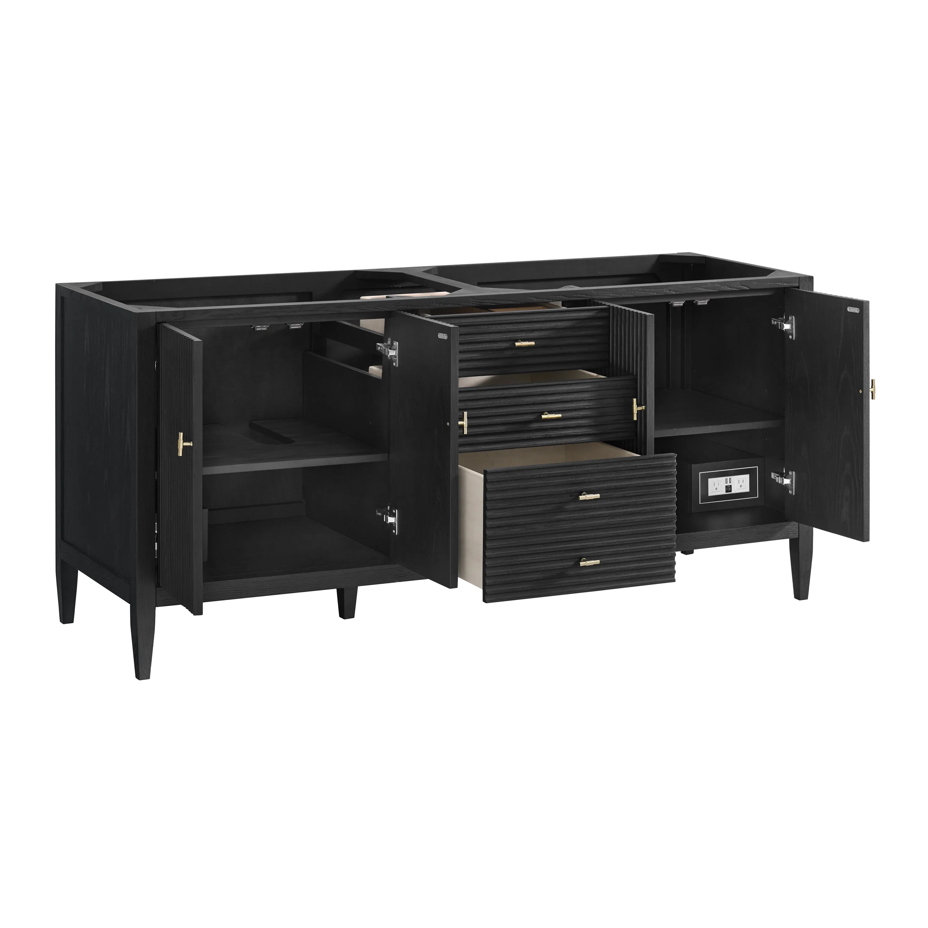 Myrrin 72" Vanity, Carbon Oak