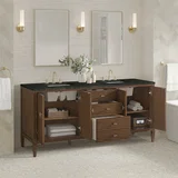 Myrrin 72" Vanity, Mid Century Walnut, w/ 3 CM Phantome Eclos Top